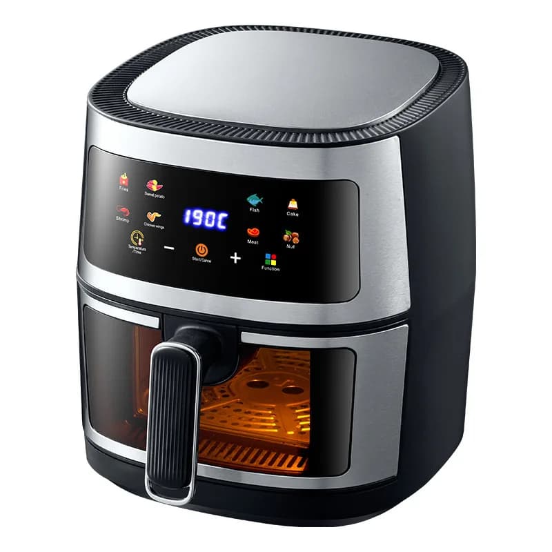 8L Air Fryer with Viewing Window Large-Capacity Home French Fry Maker, Smart, Multi-Functional Electric Air Fryer
