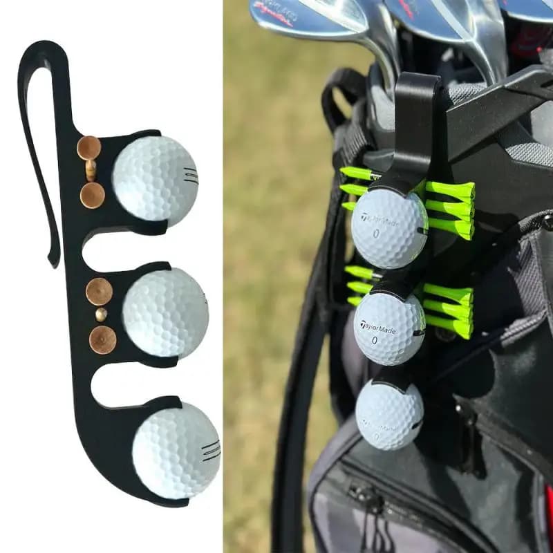 Porta Palline da Golf ZZ con Clip da Cintura, Organizzatore Resistente agli Urti per Palline da Golf, Clip da Cintura per Sacca da Golf, Accessorio Pratico