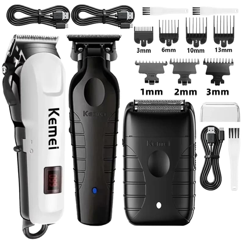 Kemei Km-809A Km-2299 Km-T95 Tagliacapelli elettrici a batteria da barbiere professionale Tagliacapelli ricaricabili USB