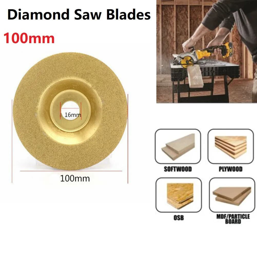 Disco Abrasivo per Smerigliatrice Angolare 100mm OD 16mm per Taglio di Vetro, Ceramica, Pietra e Metalli Ferrosi e Non Ferrosi