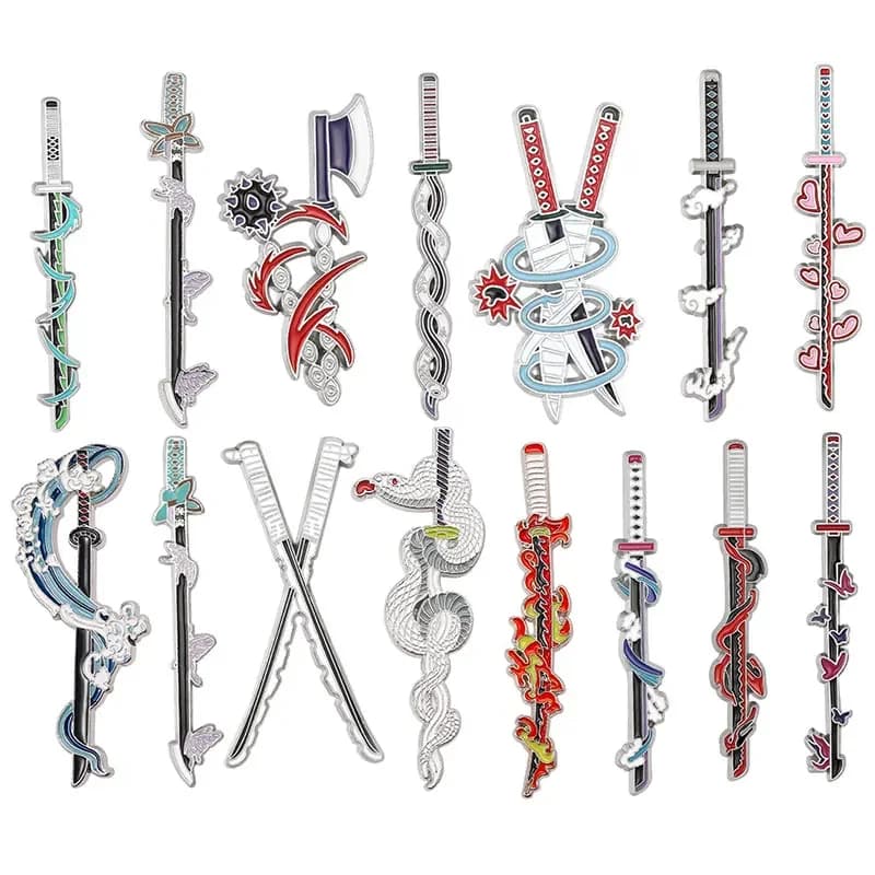Demon Slayer Anime Lapel Pins Backpack Jeans Enamel Brooch Women Fashion Jewelry Gifts Cartoon Badges