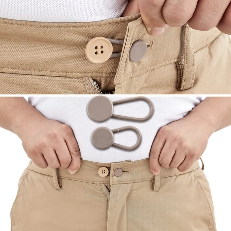 Pantaloni Extender bottoni elastici in vita flessibili per pantaloni Jeans 15mm 18mm 87HA