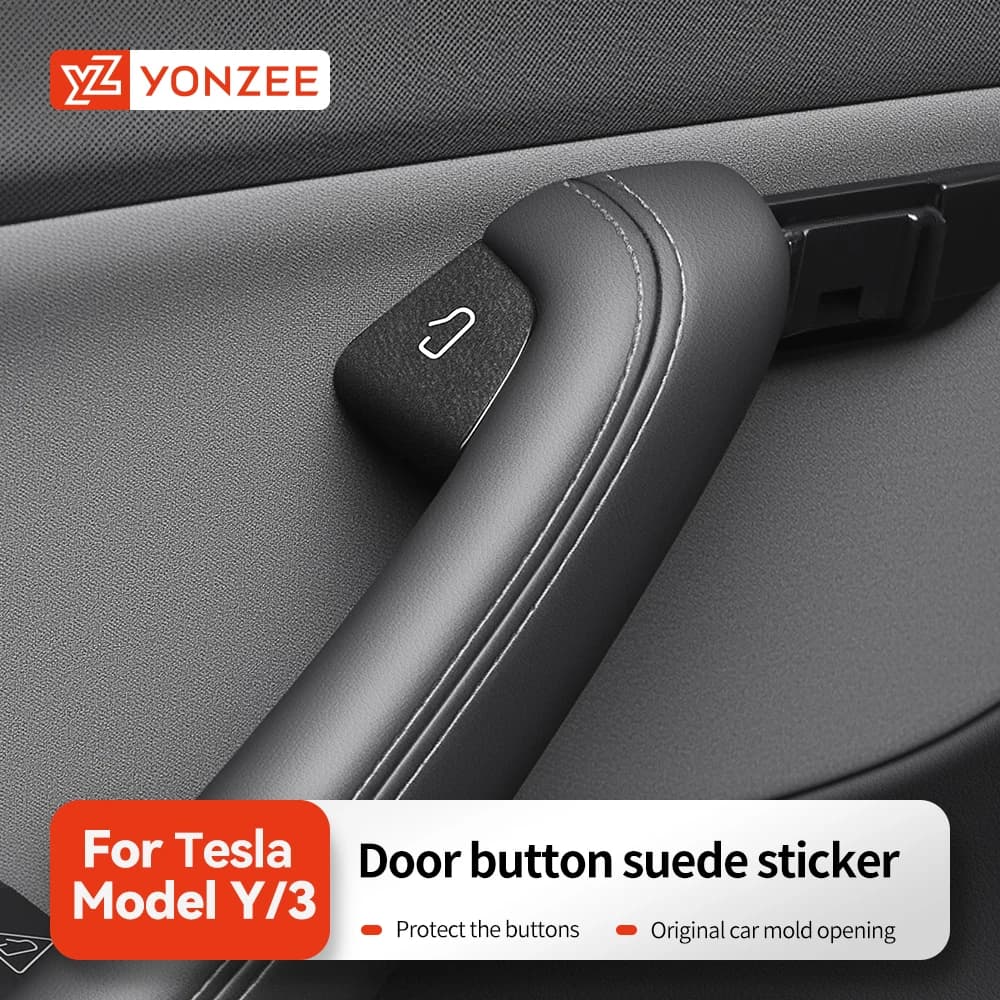 YZ Per Tesla Nuovo Modello 3 Y Juniper Highland Auto Porta Aperta Pulsante Adesivi Bracciolo Finestra Ascensore Interruttore del Pulsante Accessori Interni
