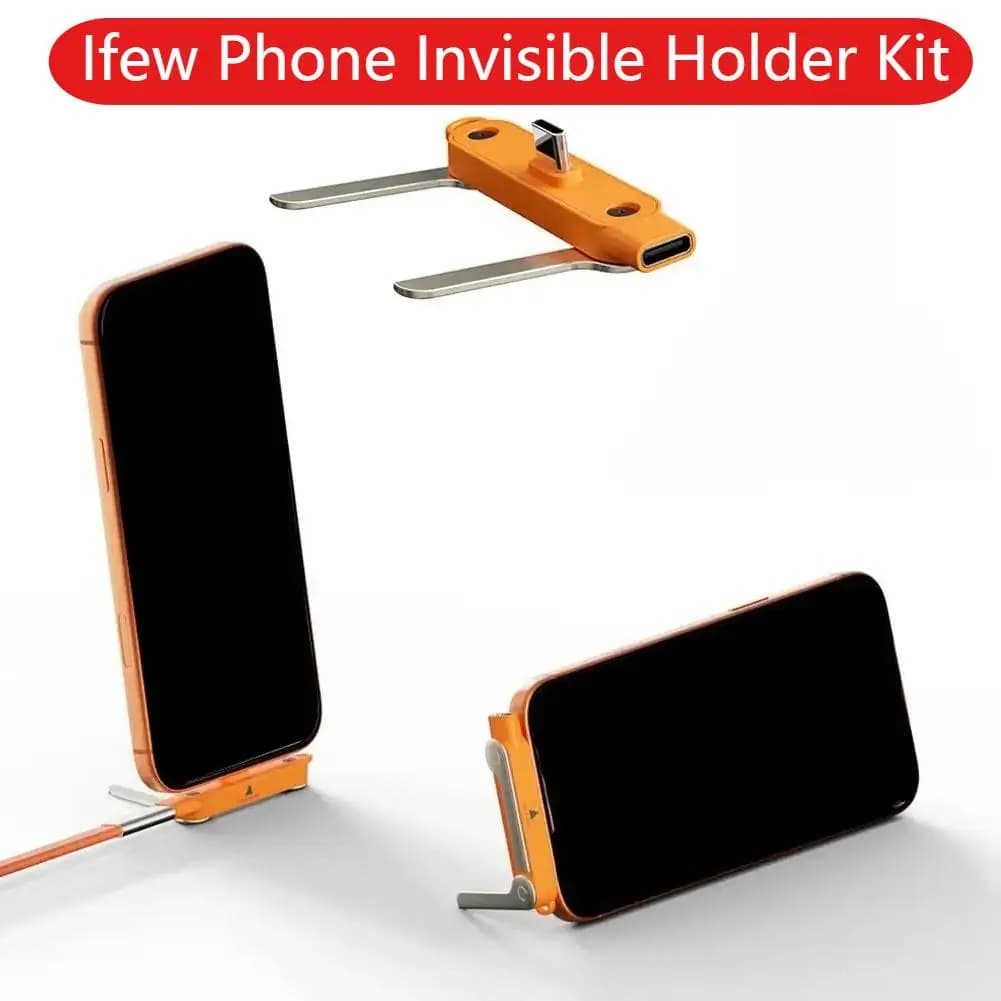 Supporto Invisibile per Telefono Cellulare con Cavo di Ricarica 240W e Kit di Ricarica Rapida per iPhone 17 Samsung Mi
