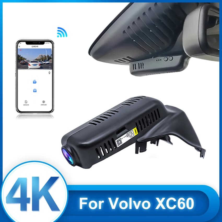 4K Easy to install Car DVR Wifi Video Recorder Dash Cam Camera For Volvo XC60 2012 2013 2014 2015 2016 2017 APP Control Function