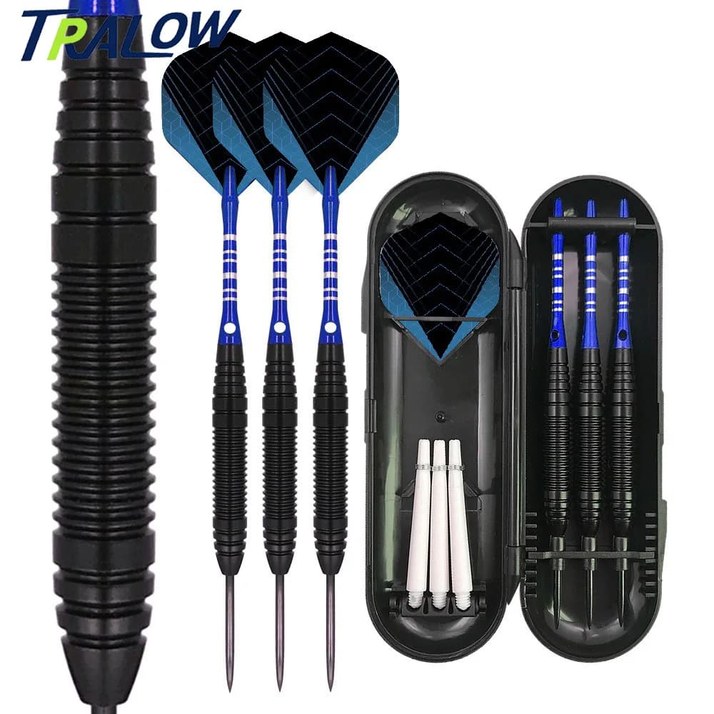 TRALOW Set di 3 Freccette con Punta in Acciaio 23 Grammi Freccette Professionali con Punta in Metallo e Aste in Lega di Alluminio per Raduni e Competizioni