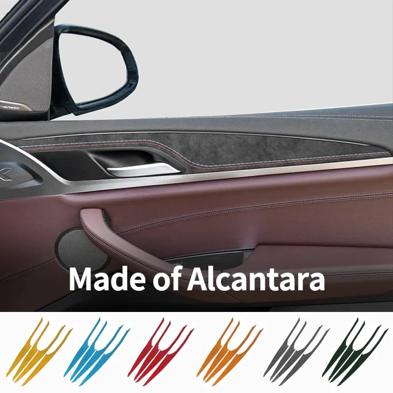 Per BMW X3 G01 G08 X4 G02 Maniglia interna della porta Cornice decorativa adesiva realizzata in Alcantara Interni auto Tuning Accessori 4 pezzi