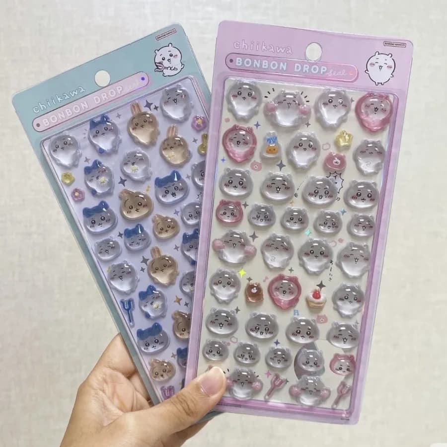 Adesivi 3D in Cristallo Chiikawa, Decorazioni Fai-da-Te per Cover di Telefoni e Tablet, Design Adorabile di Usagi Jiichi per Ragazze