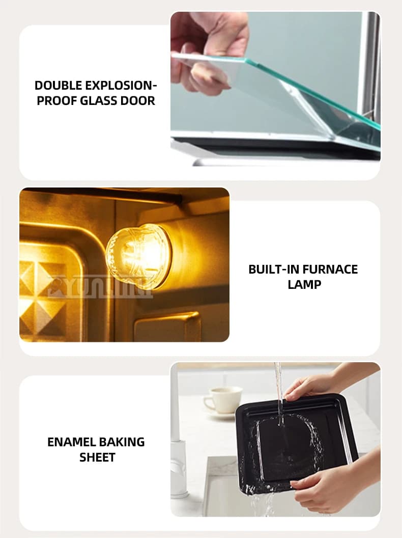 Electric Fryer and Oven Smart Air Fryer Household 3 Baking Trays Deep Fryer with Visible Window