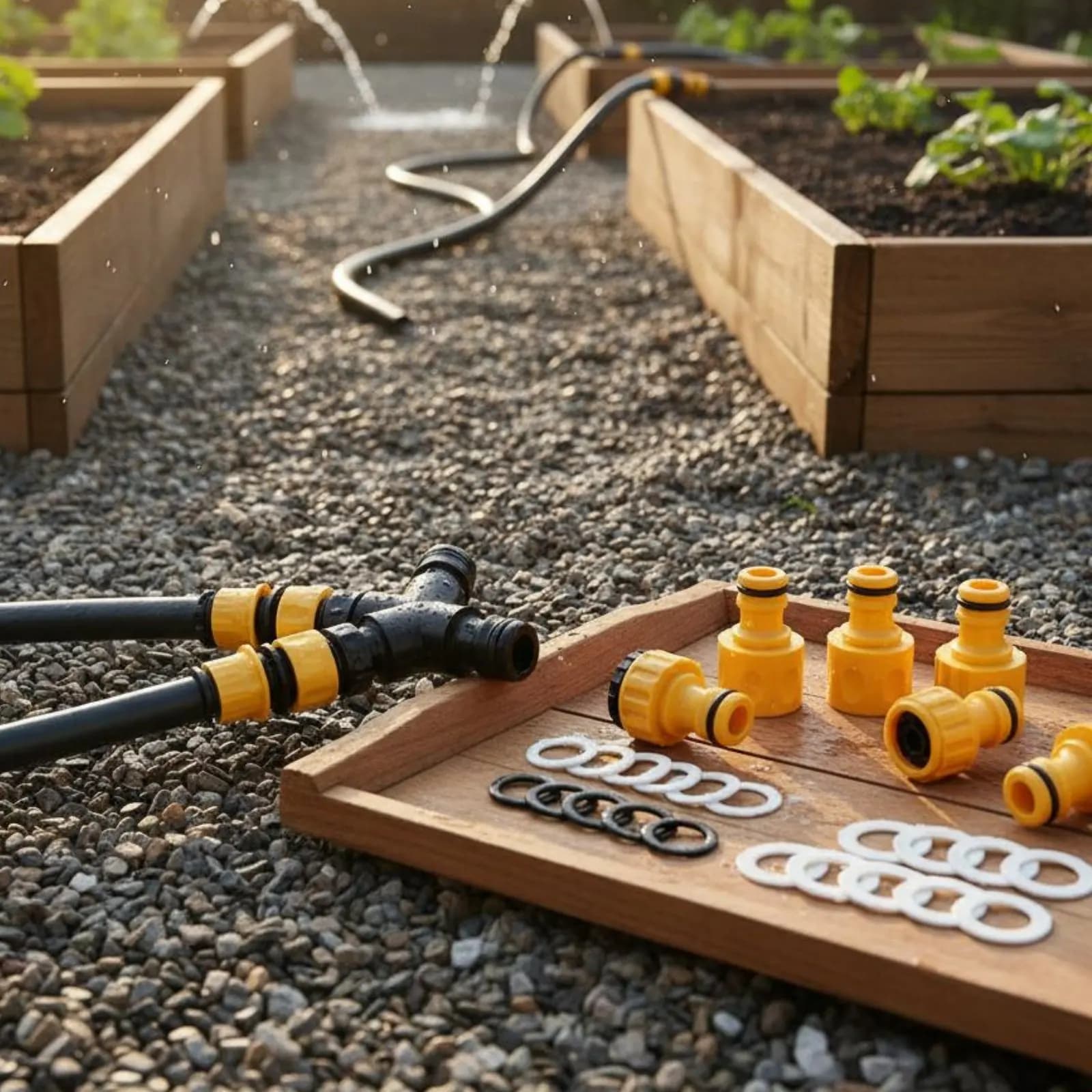 Set of Connectors for Garden Pipe, Design Anti-Lost, Quick Fittings, Gardening Tools Easy to Use for the Irrigation of the Meadow