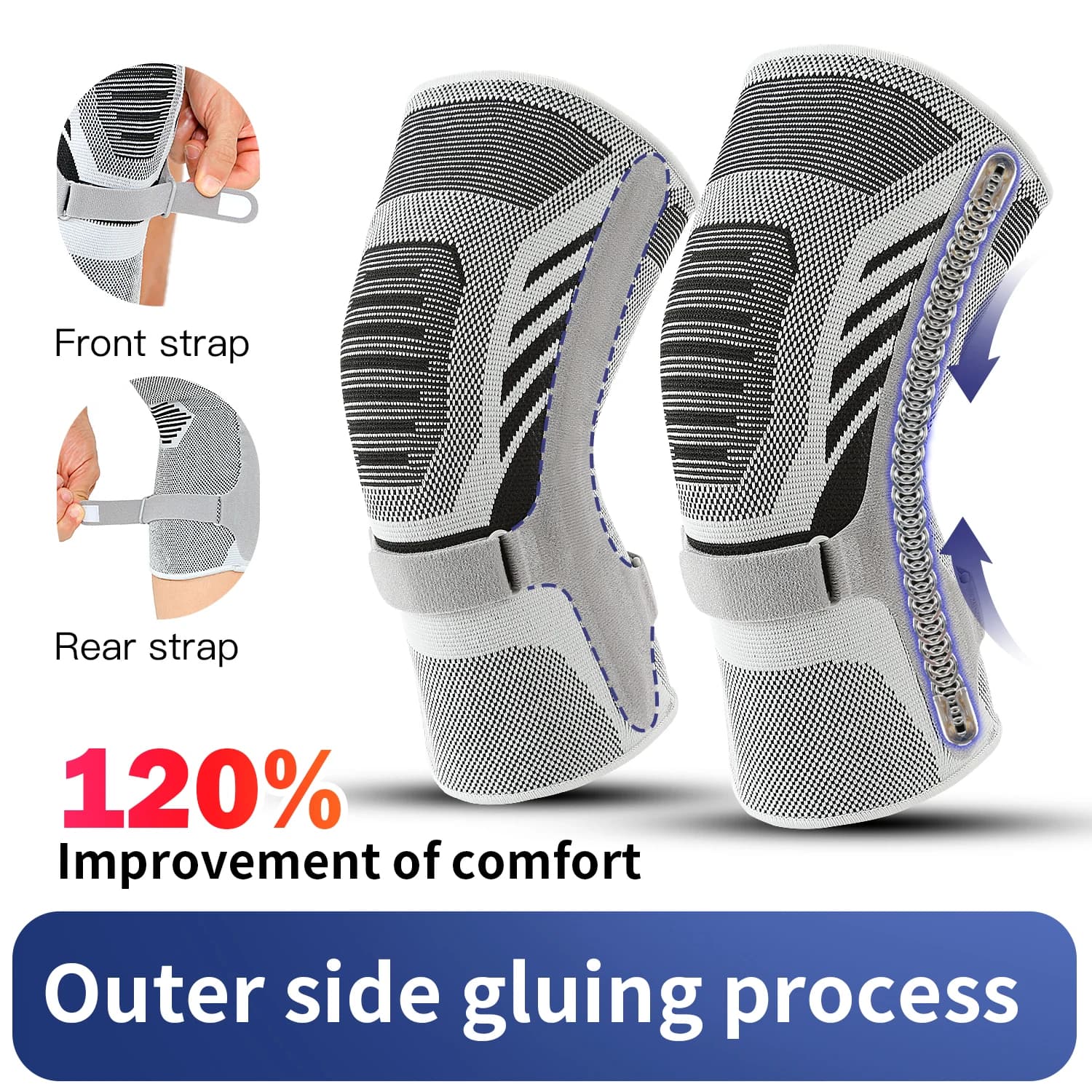 L'ultima ginocchiera da uomo, ginocchiere antiscivolo e resistenti all'usura per molle, basket e pallavolo, ginocchiere elastiche a pressione