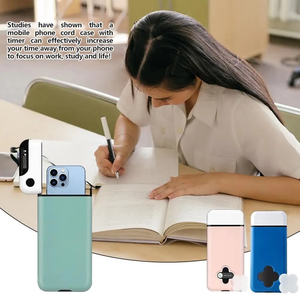 Case Lock Smartphone with Timer for Self-Discipline, Timed Lock Box for Mobile Phone for Students