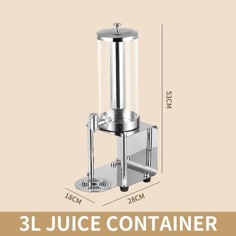 9L Self-Service Hot and Cold Juice Dispenser, Stainless Steel Grain Dispenser, Household Kitchen Food Storage Containers