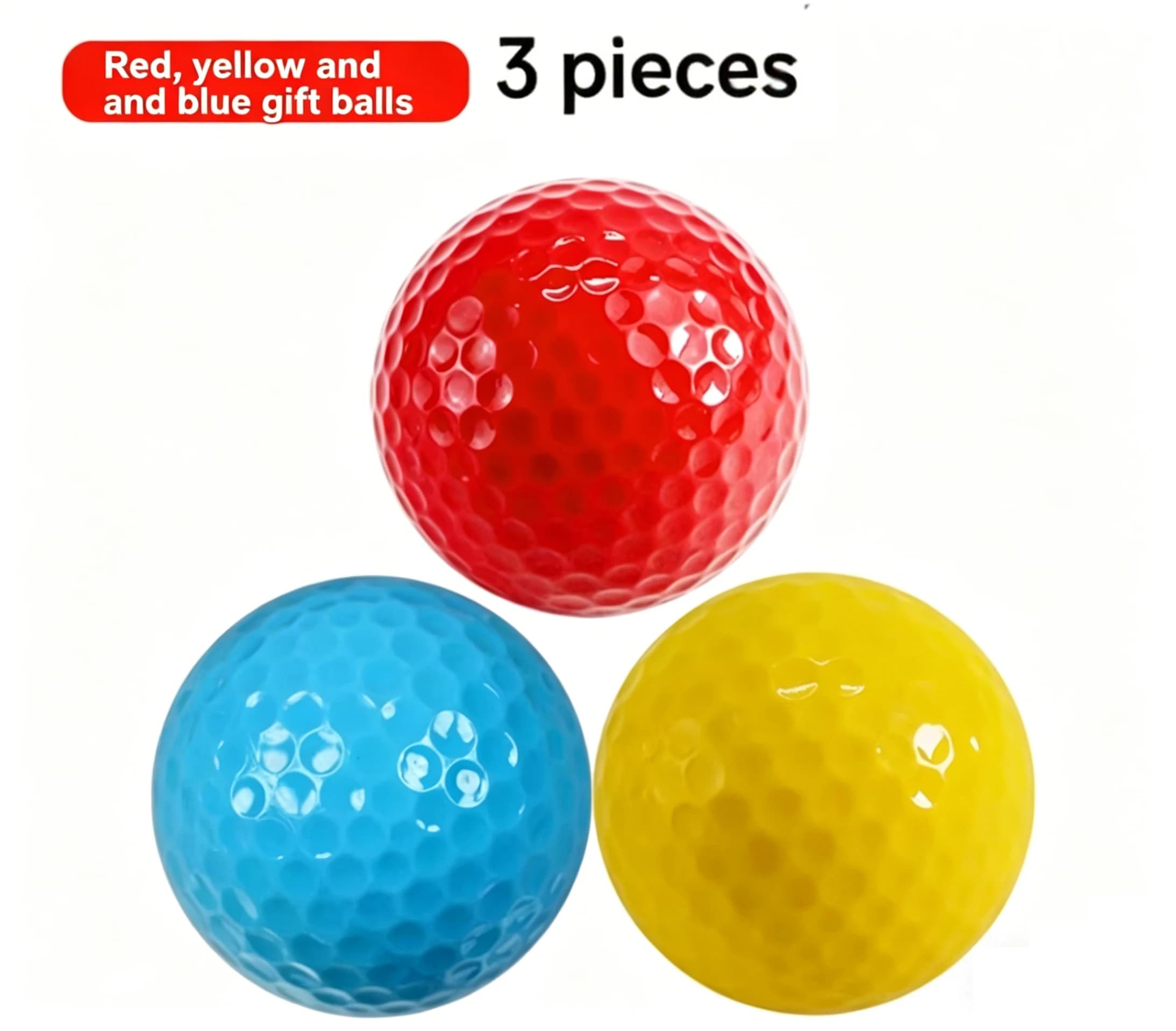 Palline da Golf per Allenamento Multicolore, Regali per Golfisti, Accessori da Golf, Confezione all'Ingrosso di 3 Palline