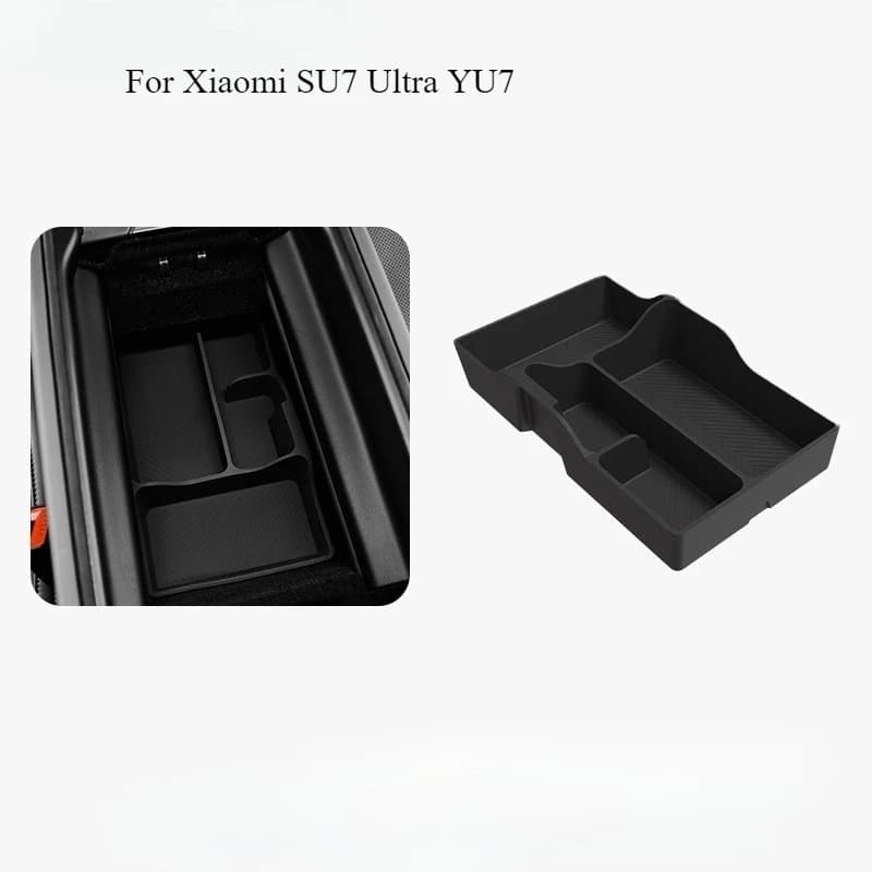 For Xiaomi YU7 SU7 Ultra Organizer for Central Console - Premium Silicone Storage Tray for Arm Box Accessories