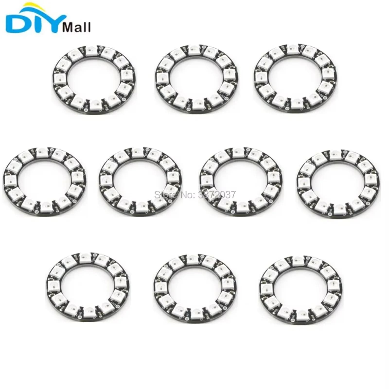 10 pezzi di moduli driver a 12 bit per anelli LED RGB WS2812B 5050 per progetti Arduino