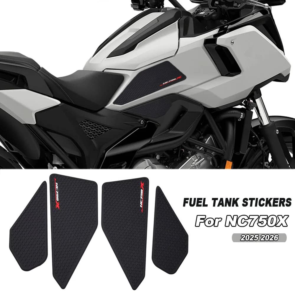 For Honda NC750X NC 750 X 2025 2026 Motorcycle Non-slip Side Fuel Tank Pad Stickers Waterproof Rubber Sticker
