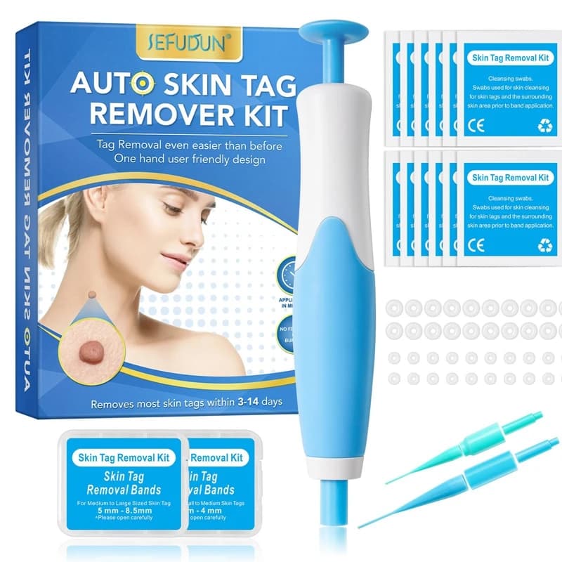 Kit 2 in 1 per la rimozione automatica di verruche e macchie cutanee, dispositivo per la rimozione di nei e verruche per adulti, strumenti di bellezza per la cura del viso.