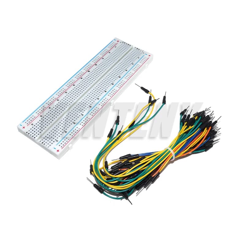 Breadboard MB-102 400/830 Punti, Scheda PCB Senza Saldatura, Cavi Jumper, Scheda Prototipo Fai-da-Te per Kit Arduino