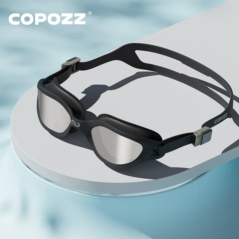COPOZZ HD Adjustable Swimwear Swim glasses with UV protection anti-fog Professional silicone swim glasses for men