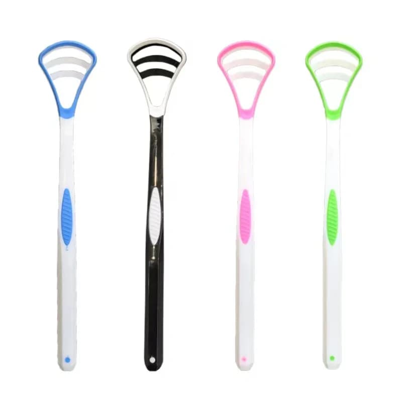 1 Piece Silicone Language Scraper with Ergonomic Handle, Double Face Language Cleaning Brush for a Fresh Food, Oral Hygiene Tool