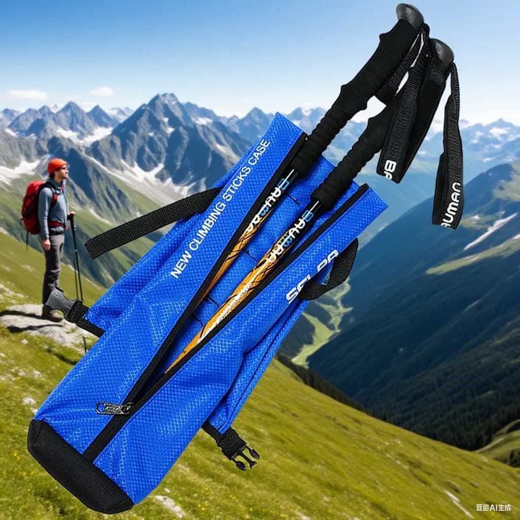 Outdoor Walking Stick Transport Bag Waterproof Moulding Case Trekking Stick Bag Shoulder Bag without stick