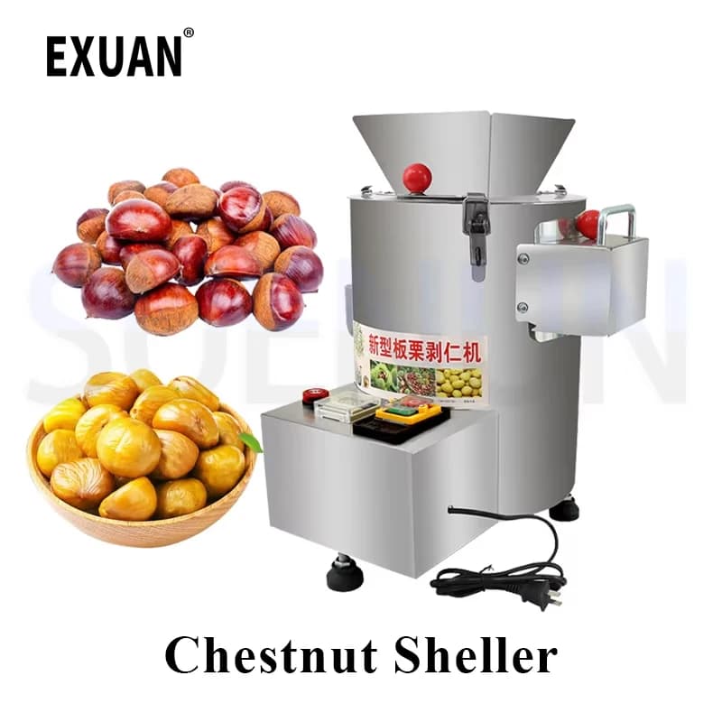 Fully Automatic Chestnut Peeling Machine Commercial Chestnut Huller Castanea Mollissima Kernel Sheller Machine