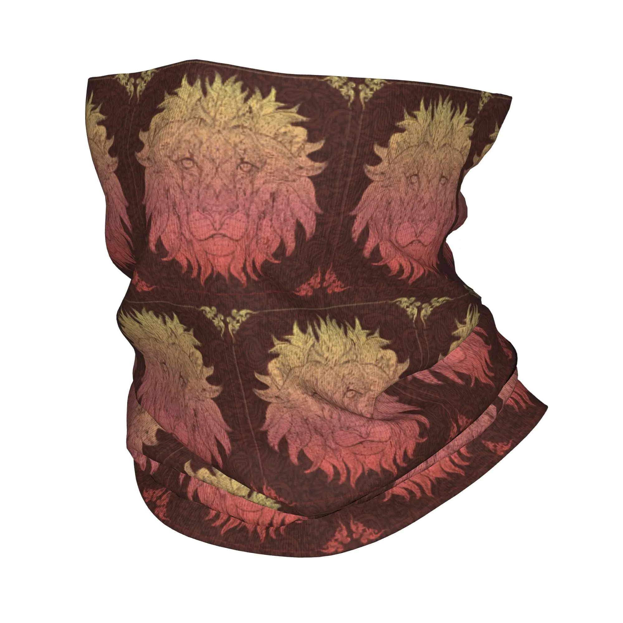 Design con leone per disegni di tatuaggi, bandana, sciarpa magica stampata, calda maschera per il viso, per escursionismo, pesca, per uomini, donne, adulti