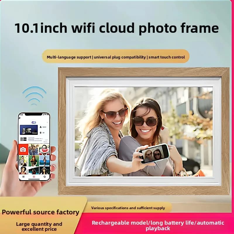Rechargeable HD 10 inch digital photo frame smart touch home 15.6 inch electronic photo album mobile phone push photos