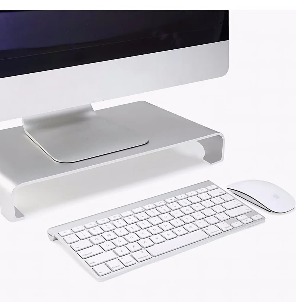 Supporto per monitor in alluminio, supporto da scrivania in metallo, supporto portatile universale per computer, base rialzata per laptop, 500*220*60, per monitor Mac