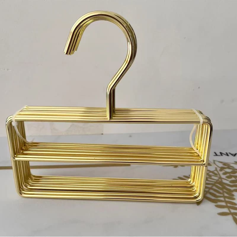 10 Pz/lotto Stile Nordico Oro Rosa/Oro Sciarpa di Ferro a due piani Appendiabiti Appendiabiti Sciarpa Sciarpa di Seta Cravatta Reggiseno Organizzatore