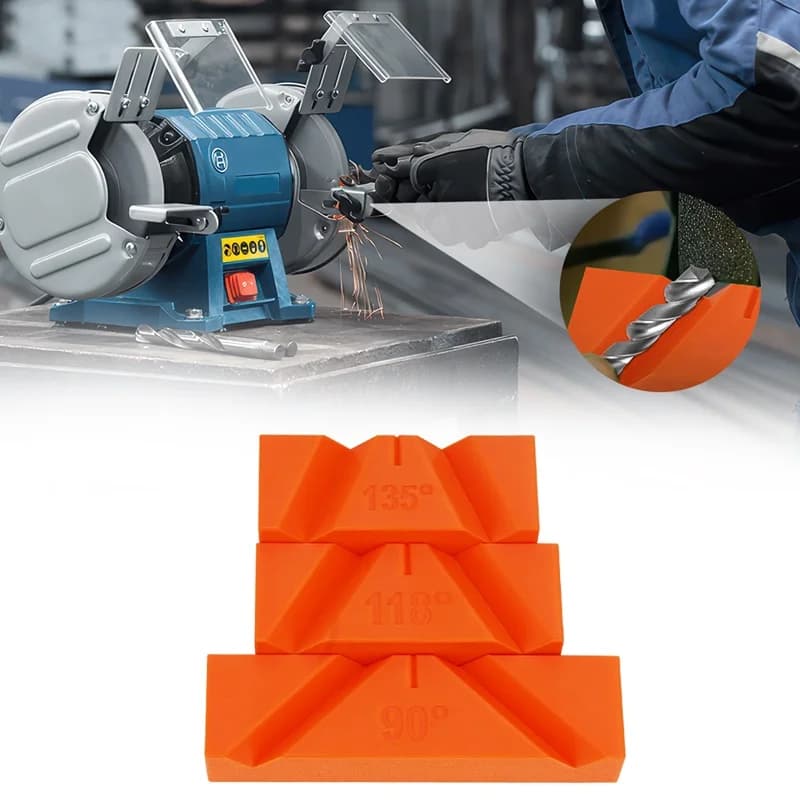 90 ° 118 ° 135 ° Lucidatore per smerigliatrice per affilare punte da trapano per strumento di molatura per trapano Attacco per misuratore angolare per affilare punte da trapano