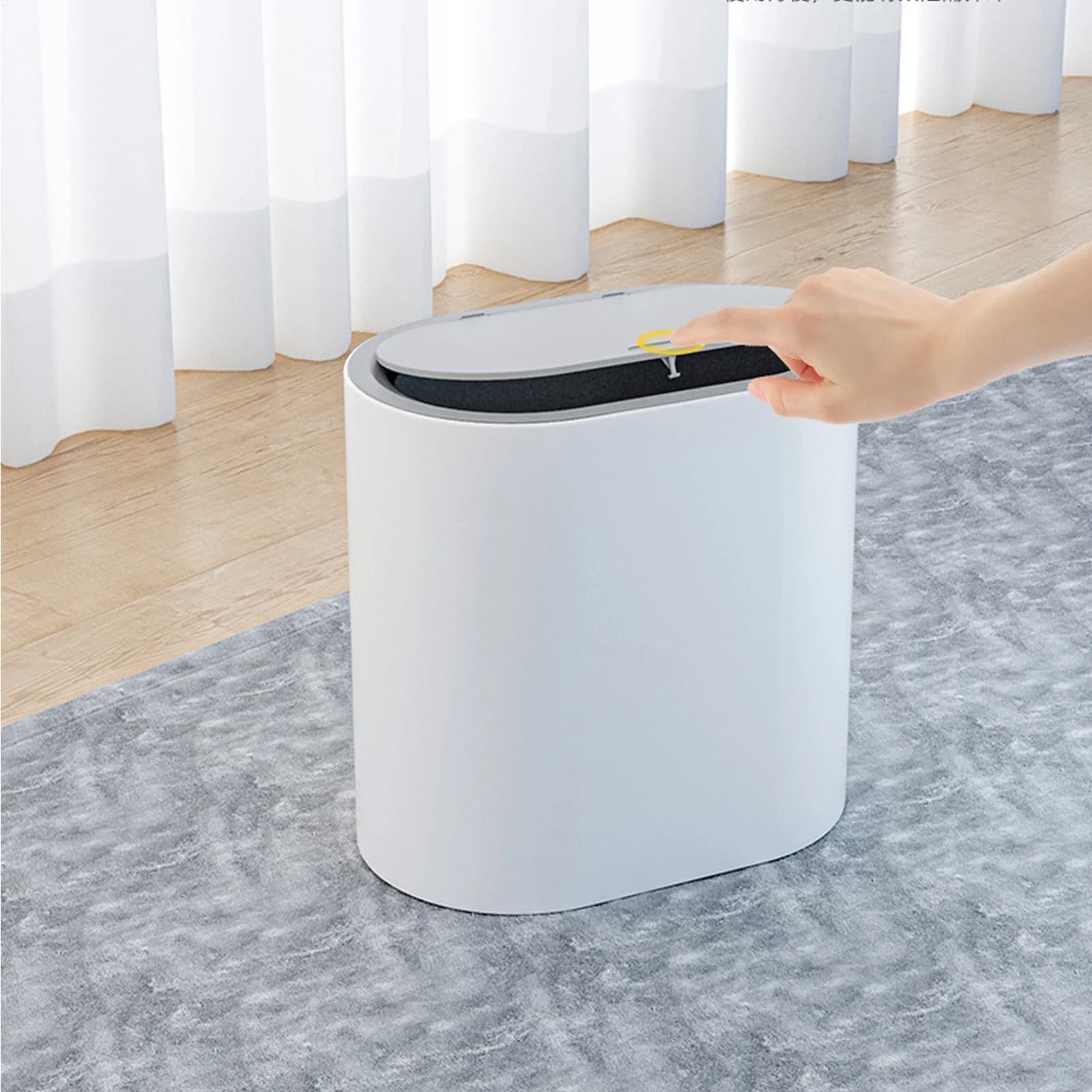 Cestino per rifiuti da bagno con coperchio, cestino per rifiuti, cucina e bagno, bidone per rifiuti, spazio stretto