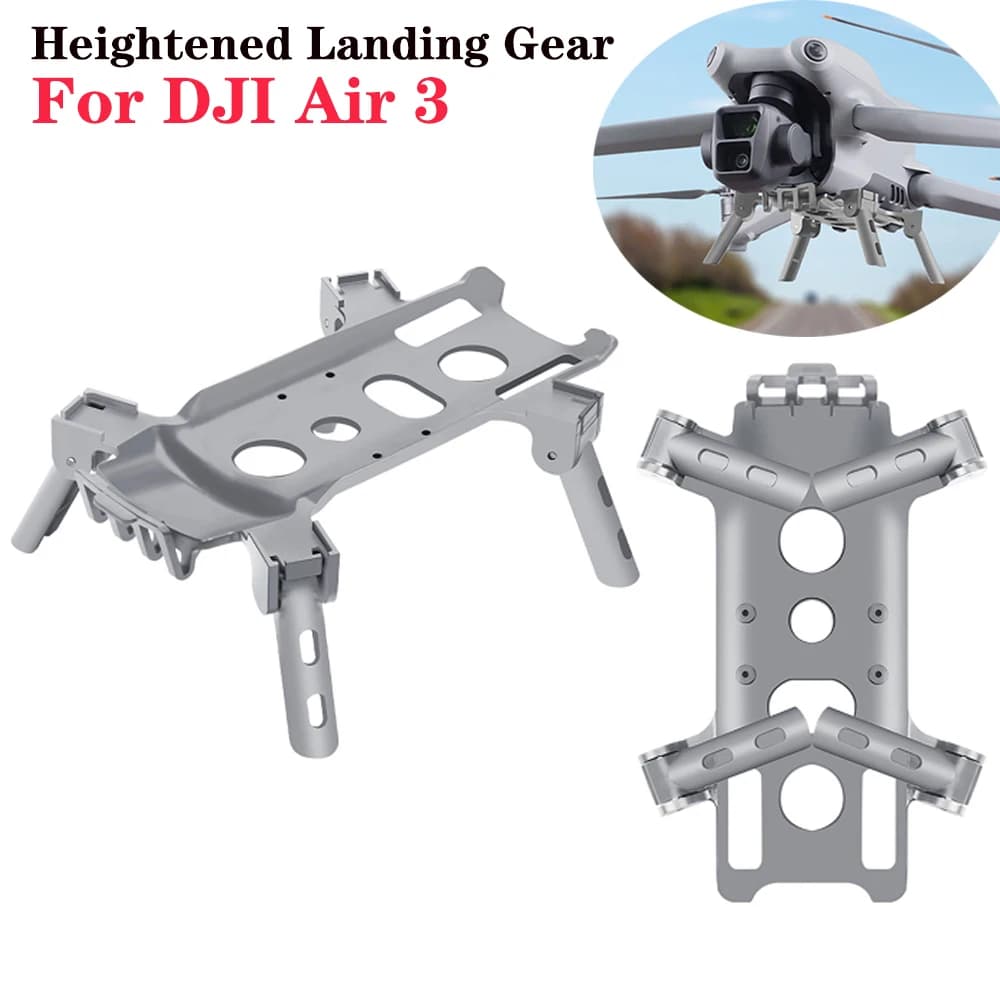 Carrello di atterraggio pieghevole grigio per estensioni DJI Air 3 Supporto per ingranaggi rinforzati Supporto per protezione delle gambe per accessori drone DJI Air 3