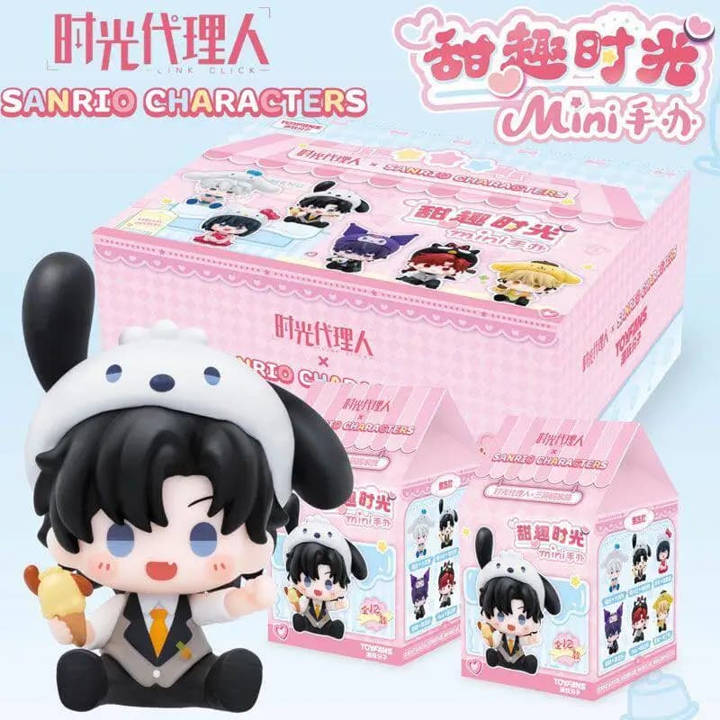 Link Click X Sanrio Sweet Time Mini Mystery Blind Box, Regali, Modellini, Figure Anime, Ornamenti da Collezione