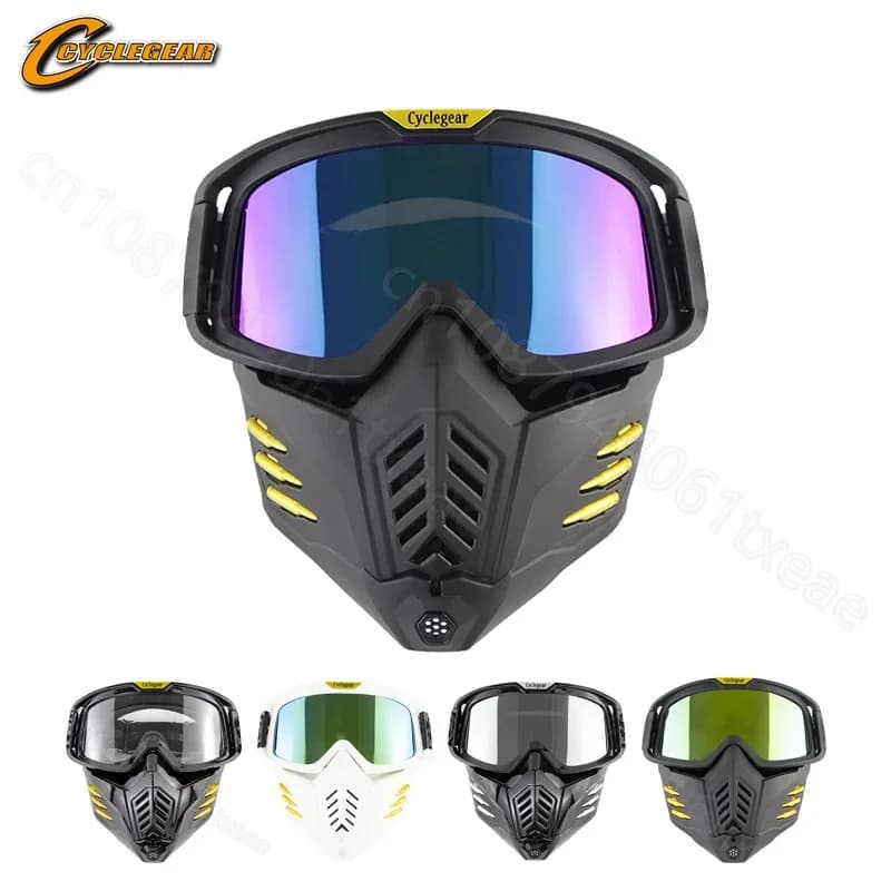 Nuovi occhiali per casco da motociclista, maschera protettiva tattica antivento sabbia, occhiali antivento, occhiali da equitazione maschera da sci CG18