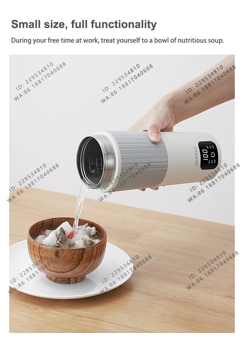 Bollitore Elettrico Portatile da 650ml, Tazza per Bollire Acqua da Viaggio, Regolazione Intelligente della Temperatura, Thermos