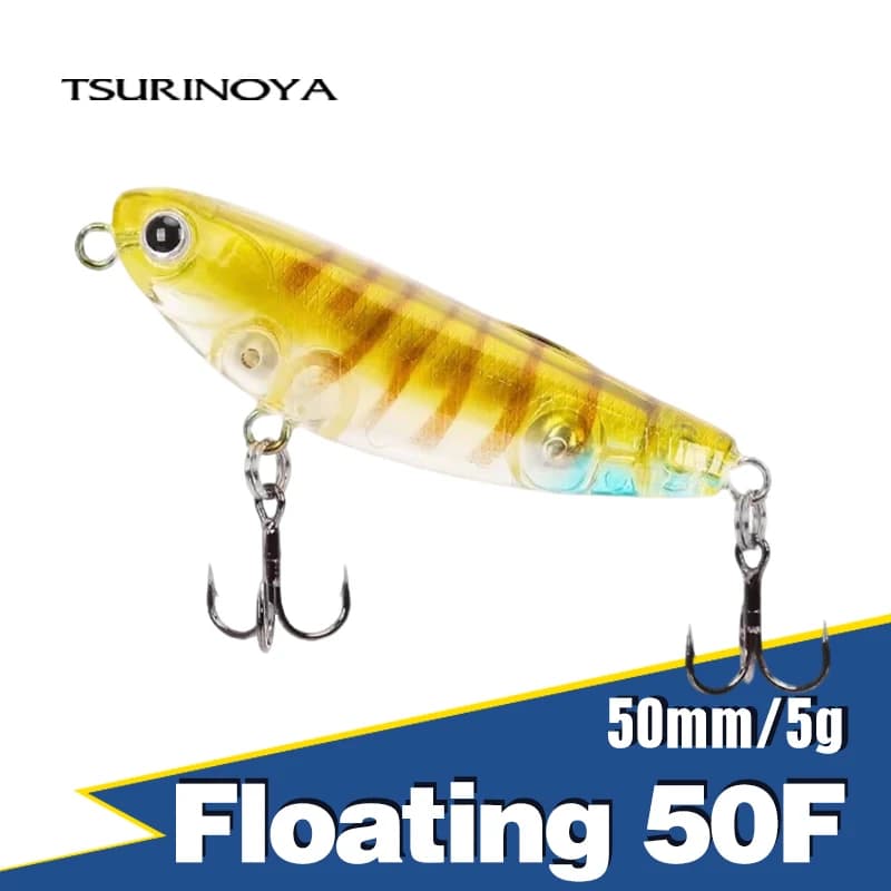 TSURINOYA Topwater Richiamo di Pesca DW62 Matita Galleggiante Esca Dura 50mm 5g Mini Matita Esche Dure Artificiali Spigola Trota Luccio Wobbler