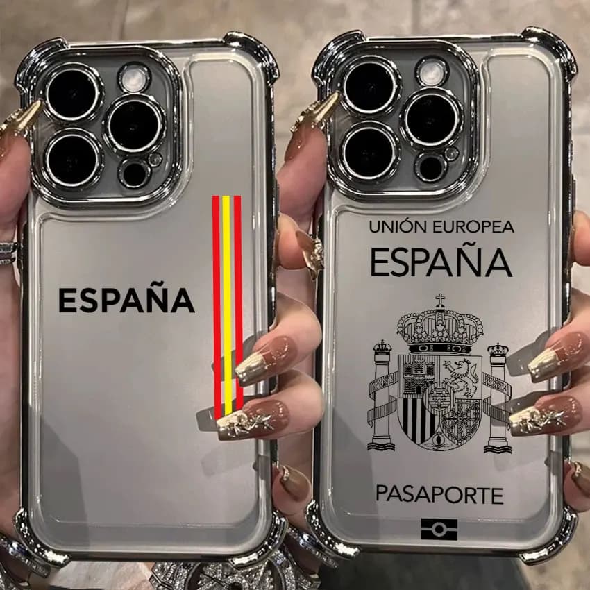 Custodia per telefono con logo della Spagna e design passaporto per Samsung Galaxy A56 A57 A55 A54 A52 A53 A37 5G A36 A17 A34 A35 A33 A26 A25 16 A07
