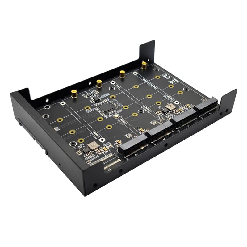 Con custodia custodia in metallo 4/5 porte B + chiave M M.2 SATA SSD a 3,5 "SATA3.0 M2 NGFF a SATA scatola adattatore scheda adattatore JBOD da 6 Gb