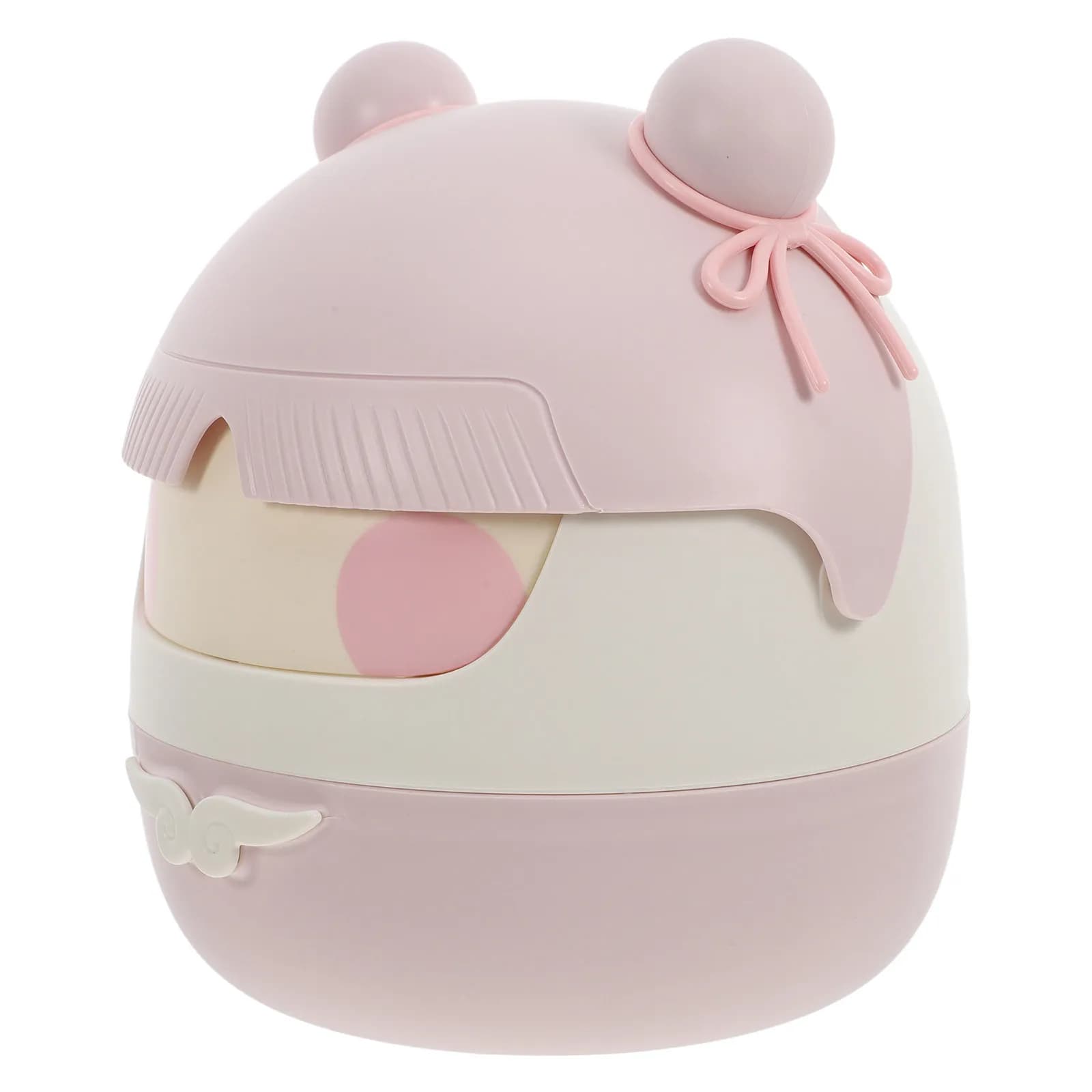 Cartoon Desktop Trash Can Small Size Flip Lid Cute Mini Wastebasket Tabletop Trash Bin for Bedroom Office Home