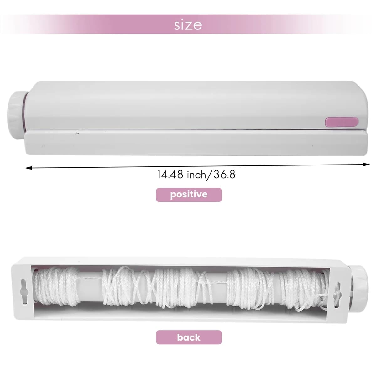 oPrezzo-Goccia!o Stendibiancheria retractable telescopic for indoor and outdoor, wall mounted, to dry clothes, to dry the rope (5 lines)