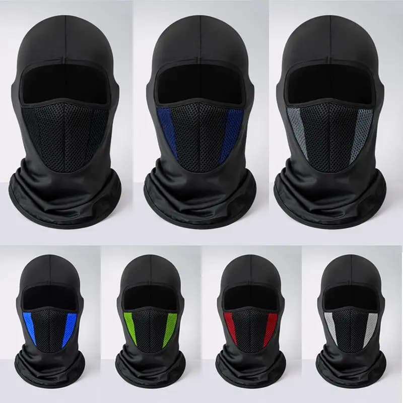 Nuova Maschera Parasole per Motociclisti, Maschera Integrale Traspirante da Uomo, Copricapo Sottile in Seta Ghiacciata per Escursionismo, Pesca e Sci