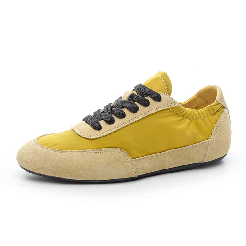 Sneakers da Donna Comode in Camoscio, Scarpe di Design alla Moda con Punta Rotonda e Lacci, Suola Leggera e Morbida Antiscivolo, Stile Derby