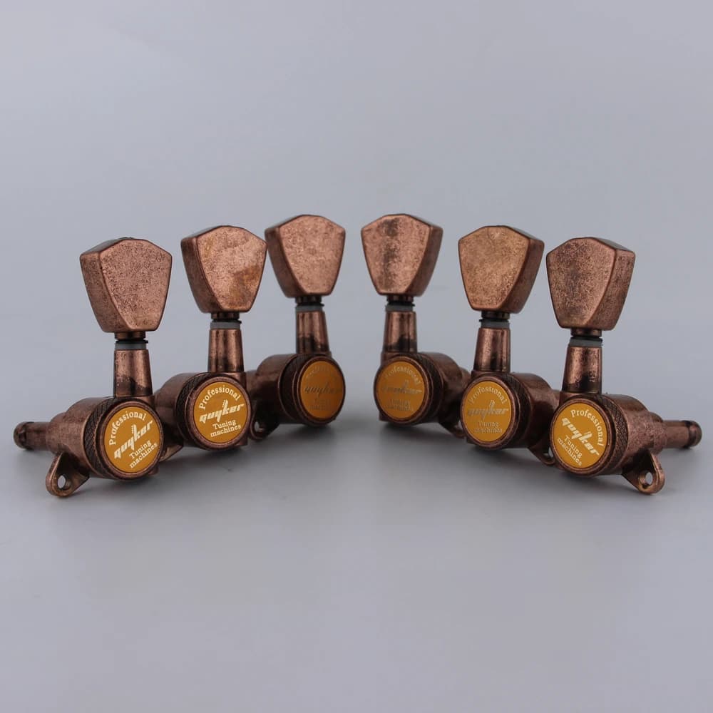 Nuovo J109 3x3 Gold Guitar Tuners Art Deco Rotomatic Imperial Style Head Guitar Tuning pioli