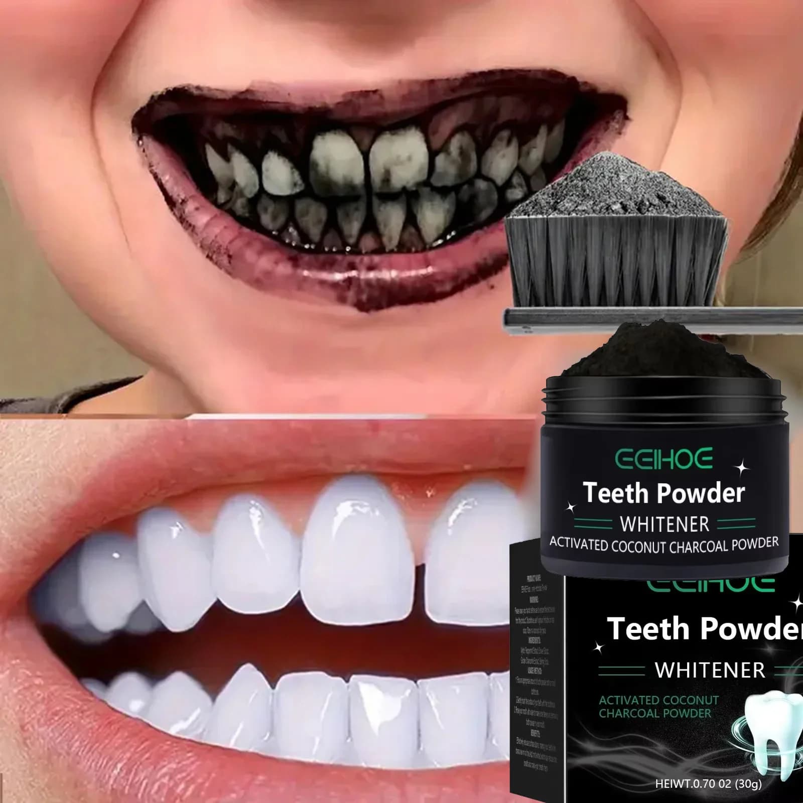 Whitening teeth whitening powder Deep cleansing Remove plaque stains Dental calculator Oral hygiene Deep clean fresh breath
