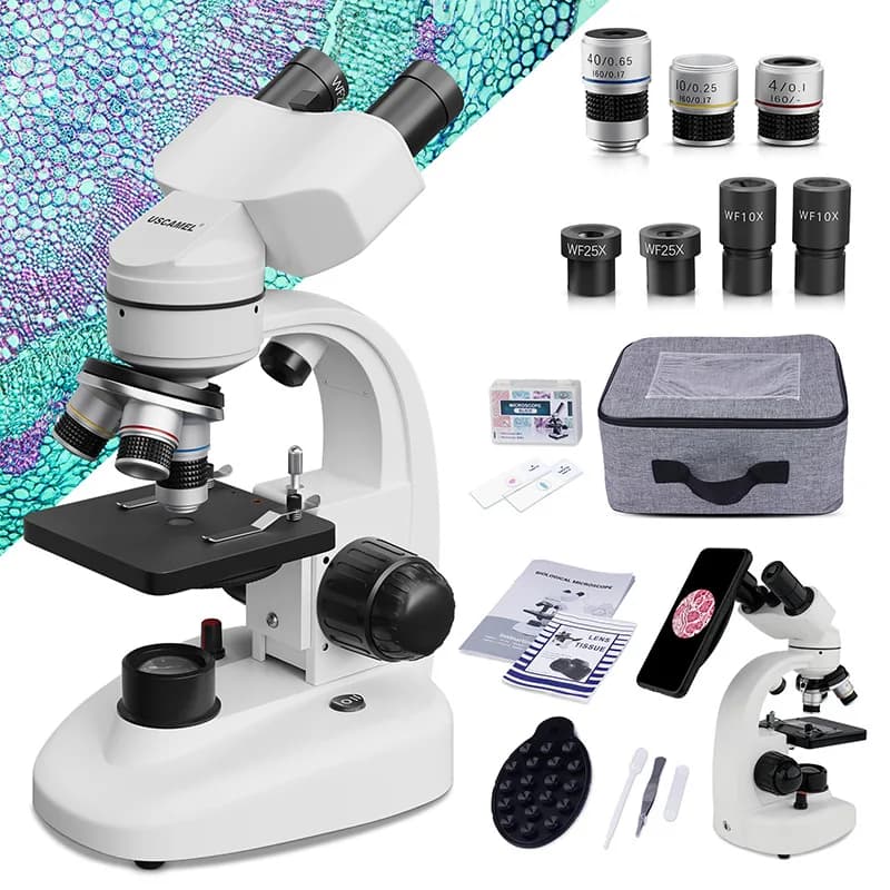 Microscopio binoculare per bambini Esperimento scientifico Allevamento Microscopio elettronico ad alta definizione 40-1000X