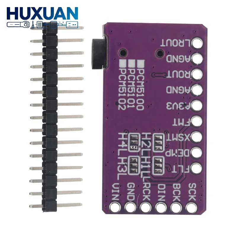 PCM5102 I2S Interface DAC Decoder Module 1 Set Low Noise Digital Audio Board for Raspberry Pi Audio Upgrade