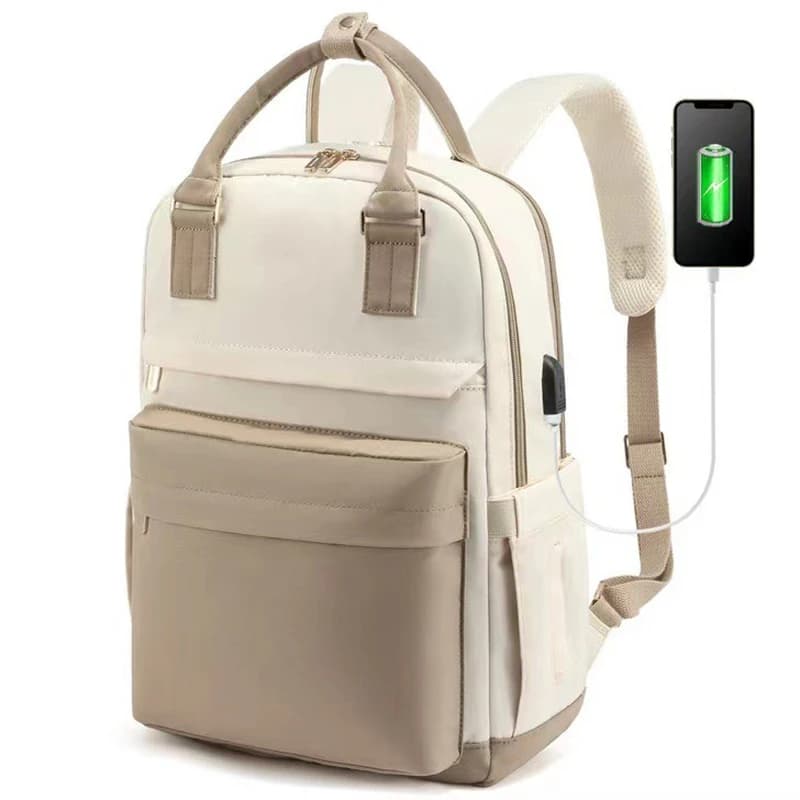 2025 New Women's Backpack Fashion Large Capacity Laptop Bag Handheld Travel Backpack Men's Bag