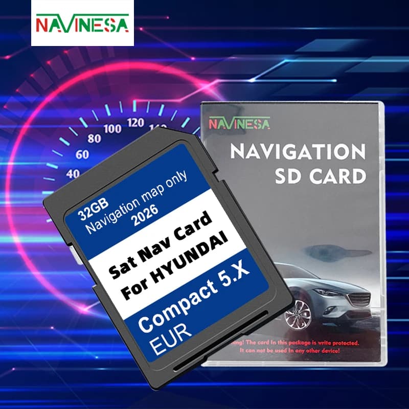 Scheda SD Europa Turchia Mappe GEN5 Navigazione per Hyundai i10/i20/i30/i40/Kona/Santa/Tucson Compact 5.X Aggiornamento GPS 32GB 2024
